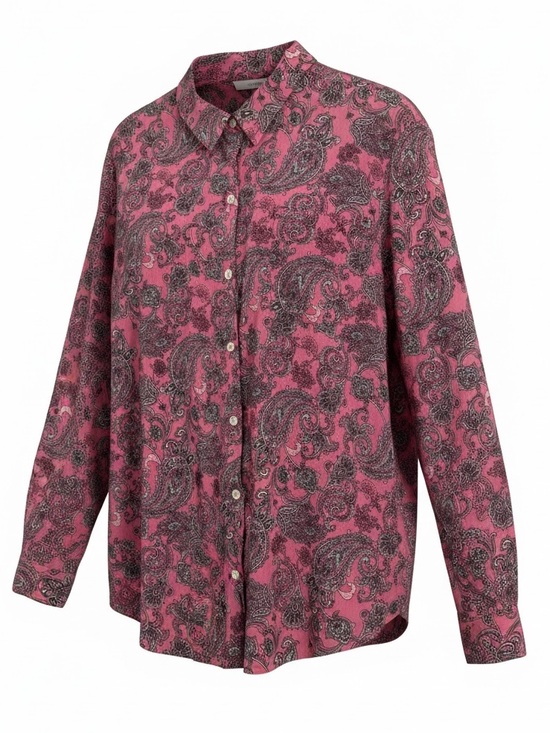 J. Jill Tops - J. Jill Pink & Black Paisley Button-Down Shirt – Size Large